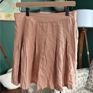 Pleated Pink Mini Skirt